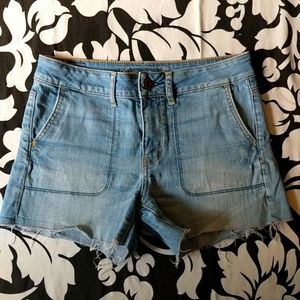 American Eagle Light Wash Stretch Denim Shorts Sz4